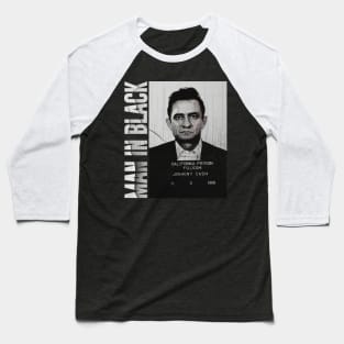 Johnny Cash - Man In Black Baseball T-Shirt